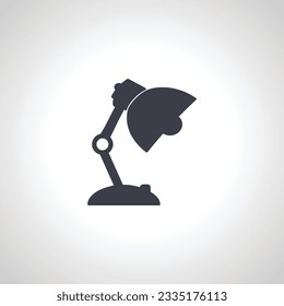 Reading desk lamp icon. table lamp icon