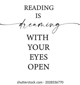 Reading Dreaming Open Eyes Vector Poster Stock Vector (Royalty Free ...