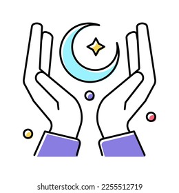 reading dreams color icon vector. reading dreams sign. isolated symbol illustration