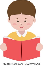 a reading elementary school child