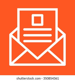 Reading, email, inbox icon vector image. Can also be used for IT and communication. Suitable for use on web apps, mobile apps and print media.