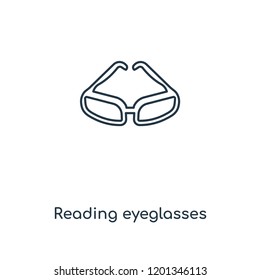 Reading eyeglasses concept line icon. Linear Reading eyeglasses concept outline symbol design. This simple element illustration can be used for web and mobile UI/UX.