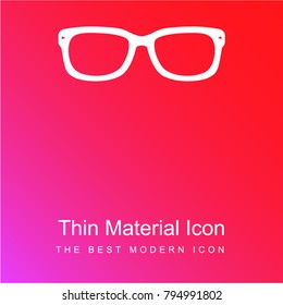 Reading eyeglasses red and pink gradient material white icon minimal design