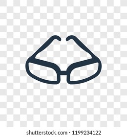 Reading eyeglasses vector icon isolated on transparent background, Reading eyeglasses transparency logo concept