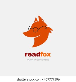 Reading fox vector logo.
