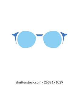 reading glasses color flat icon for digital and print projects.  Minimal clean icons for apps and websites. Modern simple icons for UI UX and branding
