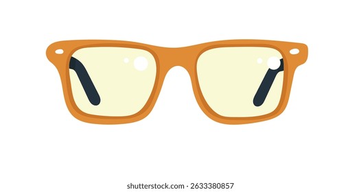 Reading glasses. Flat vector clipart, illustration with isolated background.