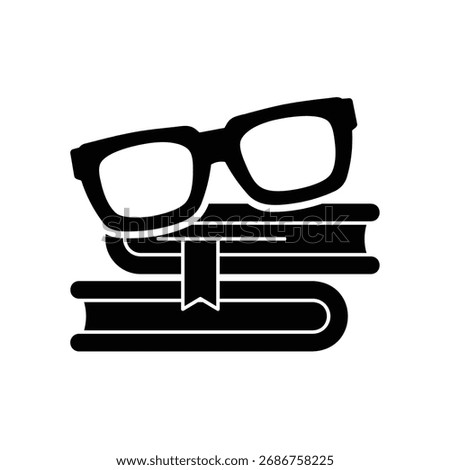 Reading glasses icon to help vision when reading books