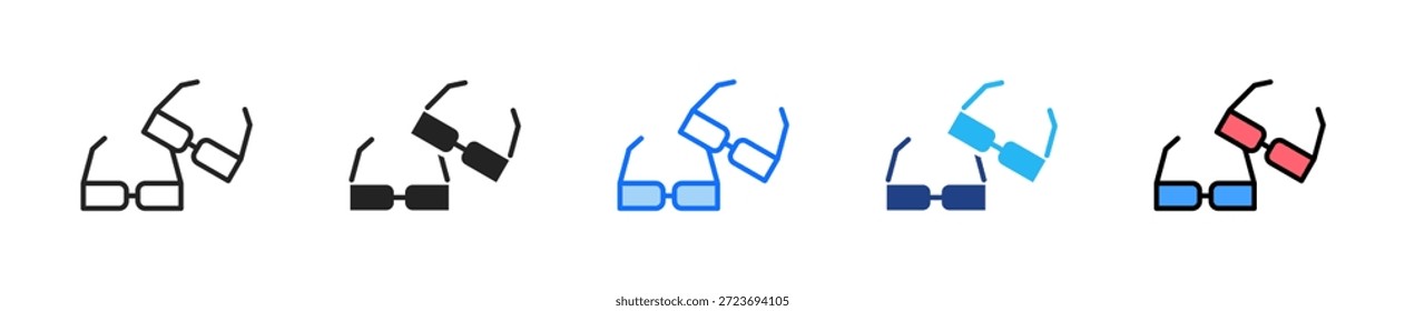 Conjunto de iconos de gafas de lectura Colección de estilo múltiple