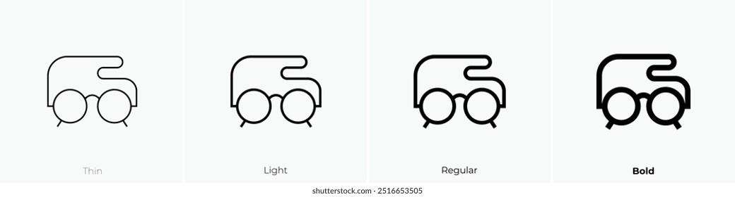 reading glasses icon. Thin, Light Regular And Bold style design isolated on white background