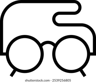 reading glasses icon. Thin linear style design isolated on white background