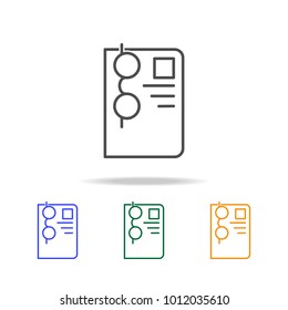 Reading Glasses icons. Element of education for mobile concept and web apps. Thin line  icon for website design and development, app development. Premium multi color icons on white background