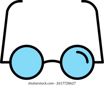 Reading Glasses Line Filled Vector Icon Design