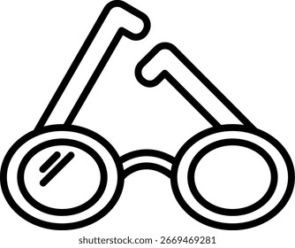 Lesebrille Linienvektor Symbol Design