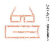 Reading Glasses word cloud vector concept
