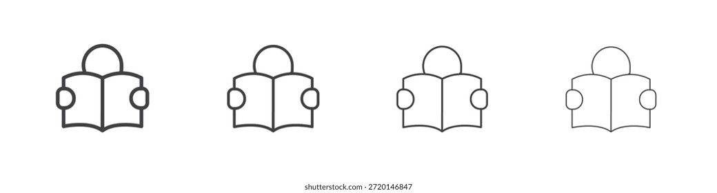 Lesen Symbol Konzept Lineares Piktogramm. Einfache Elementgrafik.