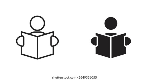 Reading icon Design Illustrations. editable web icons