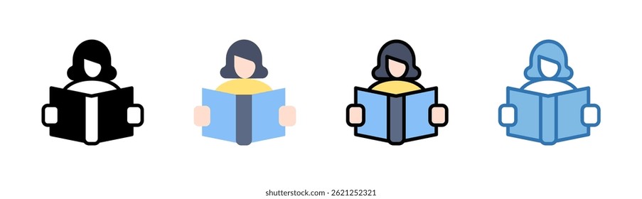 Reading Icon Element For Design