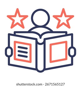 Reading Icon Element For Design And Vector