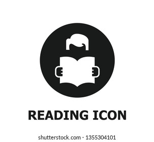 Reading icon flat icon vector 