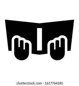 reading icon isolated sign symbol vector illustration - high quality black style vector icons

