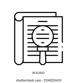 reading icon. Linear style sign isolated on white background. Vector illustration