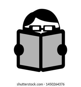 reading icon. Logo element illustration. reading design. colored collection. reading concept. Can be used in web and mobile