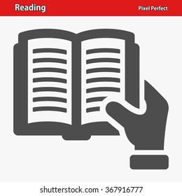 Reading Icon. Professional, pixel perfect icons optimized for both large and small resolutions. EPS 8 format.