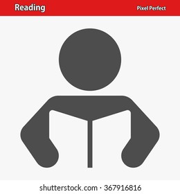 Reading Icon. Professional, pixel perfect icons optimized for both large and small resolutions. EPS 8 format.