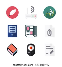 reading icon set. vector set about remote, ereader, ebook and e reader icons set.