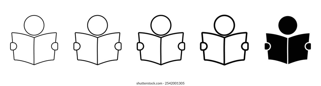 reading icon Simple outline illustration