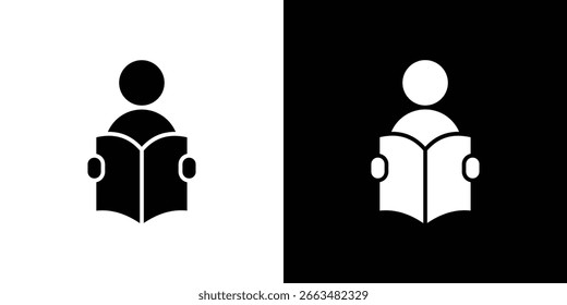 Sinal de símbolo de ícone de leitura, vetor, eps 10