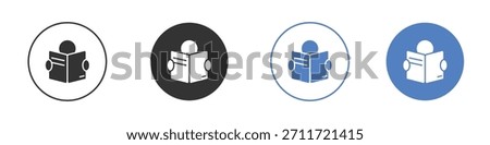Reading icon Thin line design. Vector Graphic. EPS 10