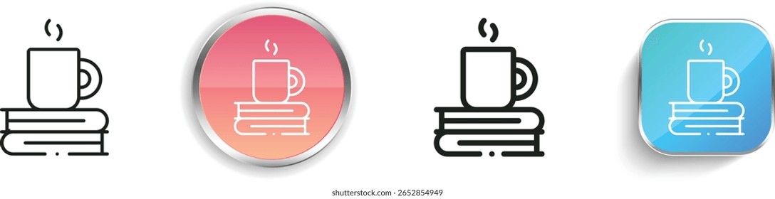 reading icon. Thin Linear, Regular and Button Style Design Isolated On White Background