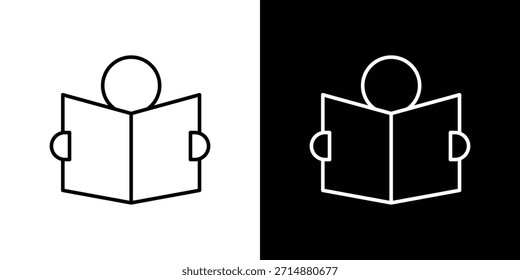 Reading icon in trendy stroke liner style. Set of Website icon vector.