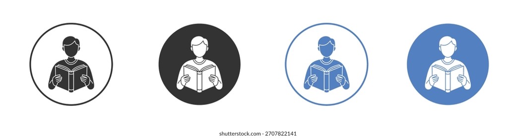Ilustración de Arte vectorial de icono de lectura. para concepto móvil y Diseños web