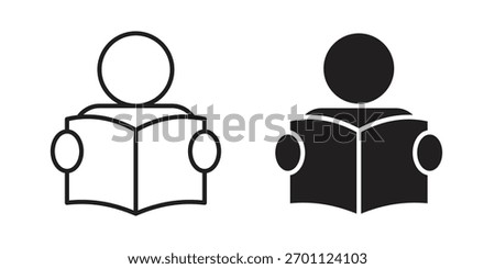 Reading icon vector collection. vector stock symbol illustrations