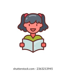 Lesen von Symbol in Vektorgrafik. Illustration