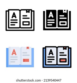 Reading icon vector illustration logo template for website or mobile app