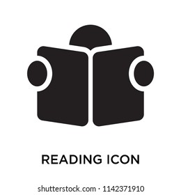 Reading icon vector isolated on white background for your web and mobile app design, Reading logo concept