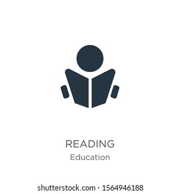 Reading icon vector. Trendy flat reading icon from education collection isolated on white background. Vector illustration can be used for web and mobile graphic design, logo, eps10