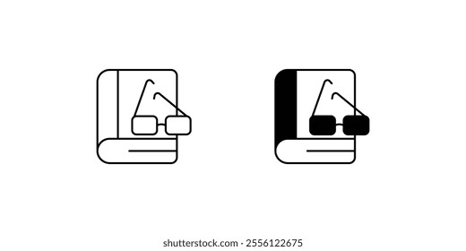 reading icon with white background vector stock illustration