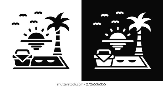 Reading Icon White And Black Background Style