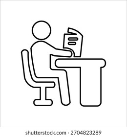 Icons lesen. einfacher Zeilenvektor