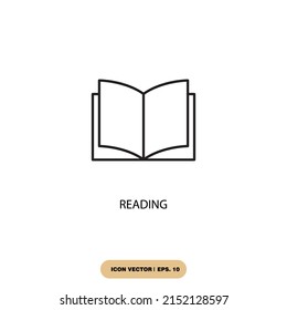 reading icons  symbol vector elements for infographic web