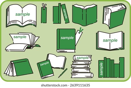 
Reading illustration title frame material set