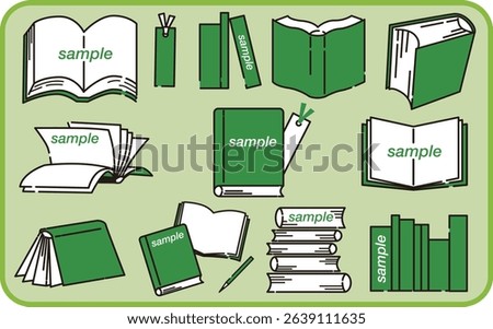 
Reading illustration title frame material set