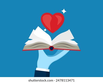 Reading for inspiration. Open a book and find heart 