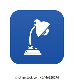 Reading lamp icon blue vector isolated on white background