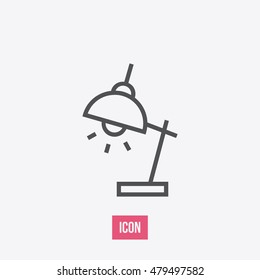 Reading lamp icon. Reading lamp sign.